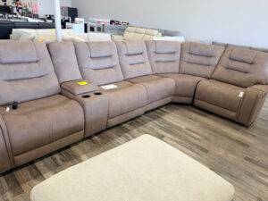 Large sectional with built-in cup holders